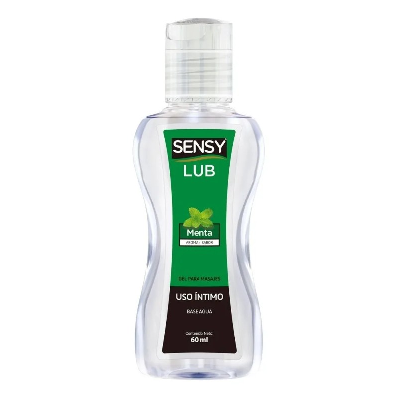 Lubricante Comestible Base Agua Sabor Menta Sensy 60ml