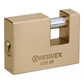 Hermex Candado Antipalanca 50 Mm Tradicional Hermex 43355 Color Dorado