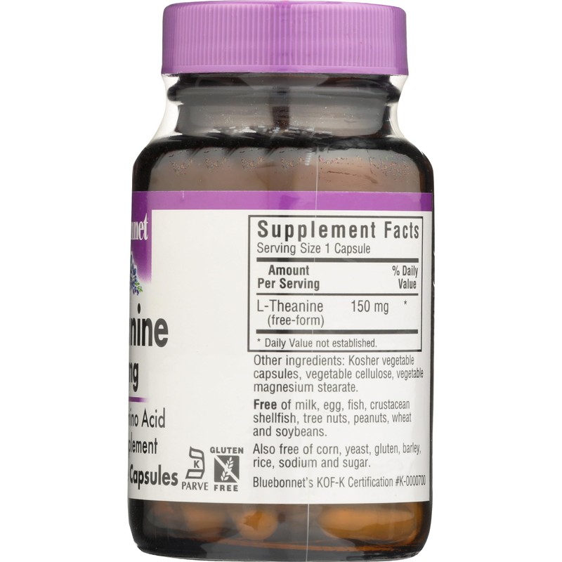 Bluebonnet Nutrition L-Theanine 200 MG, 30 CT