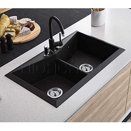 Highcraft 75111-2 - Colador para fregadero de cocina (3-1/2 pulgadas), cuerpo de acero inoxidable cromado con tapón de goma, 2 unidades
