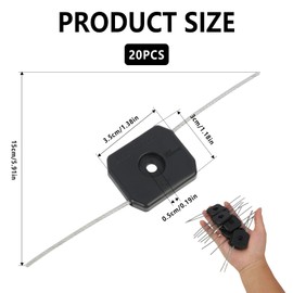 Oreutkd 20 Pcs Electric Weed Wacker Attachments, Steel Wire Grass Trimmer Head with Weedeater Blades, String Trimmer Replacement Head and Accessories for Lawn Edging and Outdoor Landscaping