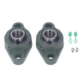Flange Bearings Cast Iron Pillow Block Bearing 25 mm Bore Housing Bearing Pillow Bearing Unit Ball Bearing Block 2 Hole Self-Aligning Bearing Pack of 2
