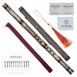 YCXYQ G key - Short Xiao Handmade Professional 8 Holes Bamboo Xiao Flute Zizhu Vertical Xiao Purple Bamboo Short Flute Chinese Traditional Musical Instrument Suitable for Students Beginners Adults