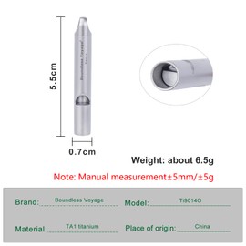 Boundless Voyage Titanium Emergency Whistles Camping Signal Whistle with Lanyard Loud for Boating Backpacking Fishing Kayak Dog Training Ti9014O 2pcs