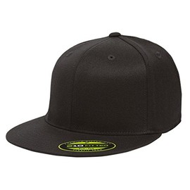 Flexfit 6210 Adult Premium 210 Fitted Cap Black L/Xl