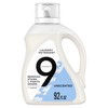 9 Elements Liquid Laundry Detergent, Unscented, Vinegar Powered, 92 fl