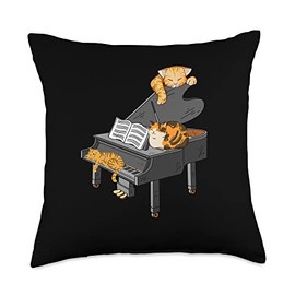 Piano Design For Composer And Music Producer Sync Licensing Music Baby Grand Piano Throw Pillow, 18x18, Multicolor