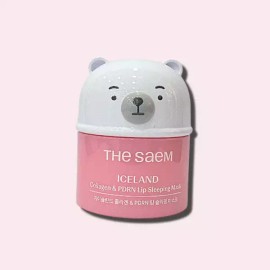 The Saem 더샘 아이슬란드 콜라겐 앤 피디알엔 립 슬리핑 마스크 13g 파우치템 The Saem Iceland Collagen & PDRN Lip Sleeping Mask 13g Pouch Item