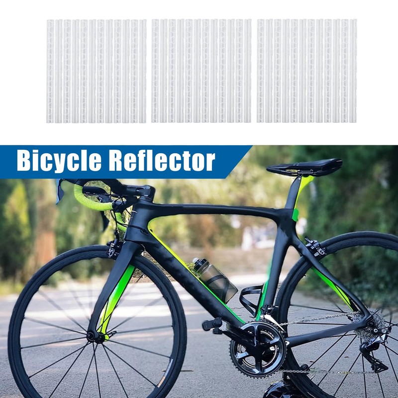 X AUTOHAUX 36pcs White Bicycle Reflectors Durable ABS Material Improves