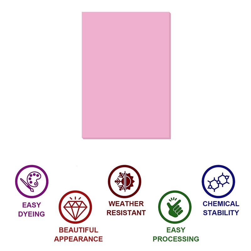 QEEYON 8 x 12 Pink Acrylic Sheet Plexiglass Sheet, 1Pcs