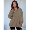ANRABESS Womens Oversized Sweatshirt Long Sleeve Henley Pullover Tops 2025