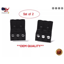 Rockford Fosgate 2 BLACK ROCKFORD FOSGATE PUNCH 30HD 3 PIN TERMINAL POWER WIRE PLUG ~ BRAND NEW!