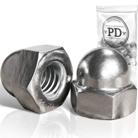 PD® Cap Nuts M8 Stainless Steel (DIN 1587) | High Quality A4 V4A Stainless Steel Cap Nuts | Protective Caps Nuts in High Shape for Screws, Threaded Rods & Threaded Bolts | Pack of 5