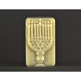 Menorah Silicone Mold SOAP Plaster Wax Resin Clay 5oz Candle