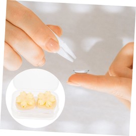 Healeved 3pcs Lens Storage Boxes Leak Eye Lens Holder Kit Compact Portable Cartoon Cherry for Travel Daily Use