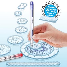 Juego de diseño de espirografía, kit de arte en espiral con kit de diseño clásico en una lata de coleccionista para niños a partir de 8 años