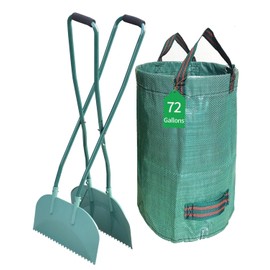 JACEPFY Leaf Grabber Leaf Rake Picker Upper Scoops with Long Handle Garden Rake for Yard Work Yard Tools for Lawn Cleaning