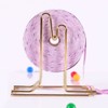 Operitacx Brass Plated Raffle Ticket Dispenser: Drum Ticket Holder Organiser