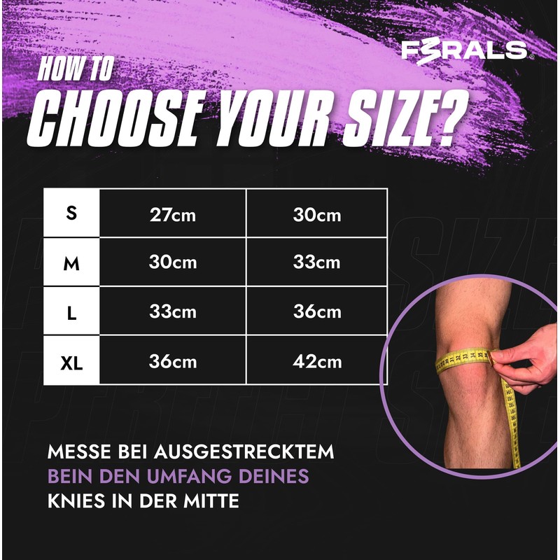 F3RALS ® Knee Bandage Strength Sports, Knee Support for Cross
