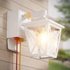 Ehaho Porch Lights with Outlet, Dusk to Dawn Outdoor Light