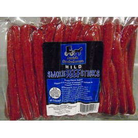 Amish Smokehouse Beef Smokie's, Mild, 50 Count Bulk Sticks