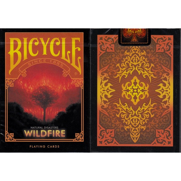 Bicycle Wildfire Playing Cards Poker Size Deck USPCC Natural Disasters Series