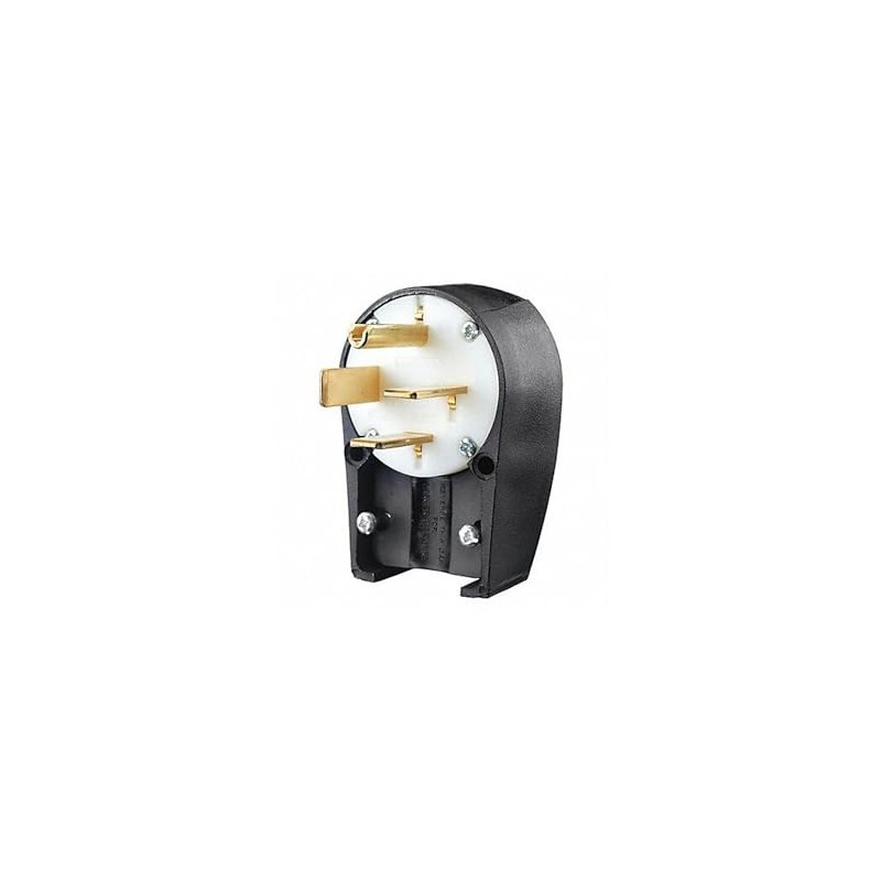 Bryant Electric 8452ANPB Angle Plug, Industrial Grade, Grounding, NEMA 15-50P,