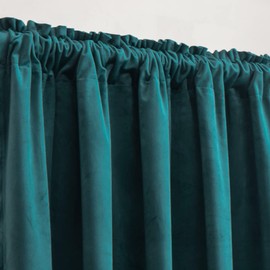 DÉCORIDEA Velvet Curtain for Room Darkening Window Curtains Panel Drapes,Thermal Insulated VelvetBlackout Window Treatment Curtain for Bedding Living Room,2 Panels (Teal, W52 X L96 inch)