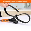 Toolwiz Rubber Strap Wrench Set, 2pcs for Pipes Below 6''