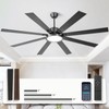 Large Ceiling Fans with Lights, Modern 72 Inch 8 Blade