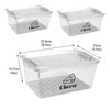 Yomjarl 3 Pack Cheese Container Airtight with Draining Basket Cream