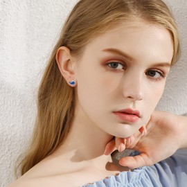 Whale Earrings 925 Sterling Silver Blue Whale Stud Earrings Small Fish Earrings Studs Ocean Animals Earrings Jewellery Gift for Women Girls Kids