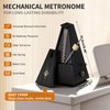 RIVVTA Mechanical Metronome High Precision Track Beat for Piano Ebony