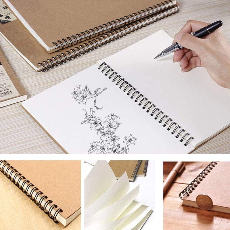 CYH 4 x A5 Notebook with Spiral Binding, Spiral Notebook,