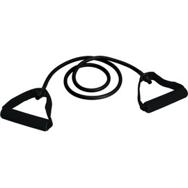 Fitness Band, Resistance Band, Tube Expander with Foam Handles, Resistance Band, Gymnastics Band for Muscle Training, Yoga, Pilates, Fitness, Rehabilitation for Men & Women, Colour Black, Heavy 30 lb