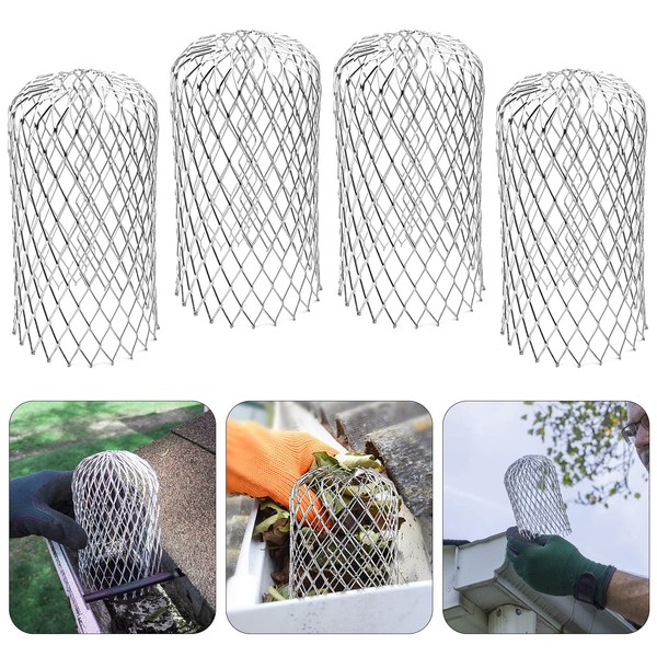 4 Pack Aluminum Gutter Guards Expandable Filter Strainer Leaf Strainer