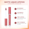 MYUANGO Matte Liquid Lipstick, Ultra-Intense Pigmented Creamy Formula, Long Lasting,