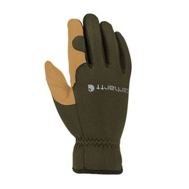 Carhartt Women's High Dexterity Open Cuff Gloves for Cold Weather, Basil Barley