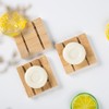 Pack of 2 Natural Wooden Bamboo Soap Dish Wooden Shower