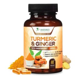 Cúrcuma Y Jengibre Con Bioperina 1950mg 60 Cápsulas Sabor Sin sabor