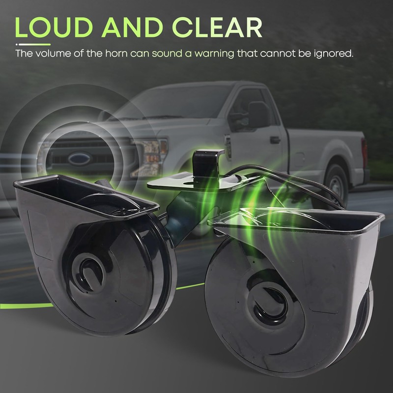 Dual Horn Assembly with Bracket Compatible with Ford F-250 F-350