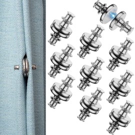 Magnetic Curtain Buckle, Curtain Magnets Closure, Curtain Magnetic Holdback Button, 10Pairs Sturdy Curtain Weight for Bedroom Office