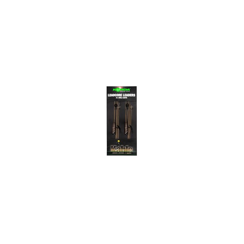 Korda Kable Leadcore Leader Heli-Safe Weed/Silt 1m - No-Trace Safety,