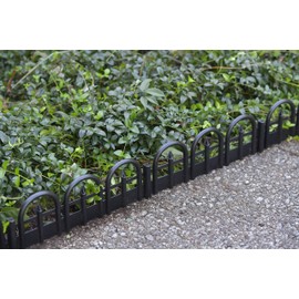 EasyFlex Decorative No-Dig Landscape Edging Kit - 15 ft., Black Wrought Iron-Look