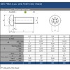 M6 x 70mm Pozi Pan Machine Screw Bolt - Made