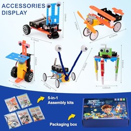 STEM Kits for Kids Ages 6-12, Science Kits for Kids,DIY STEM Gifts Toys for 6 7 8 9 10 11 12 13 Year Old Boy Birthday Gifts,Robot Building Science Kits Engineering Projects,Science Experiments Kits