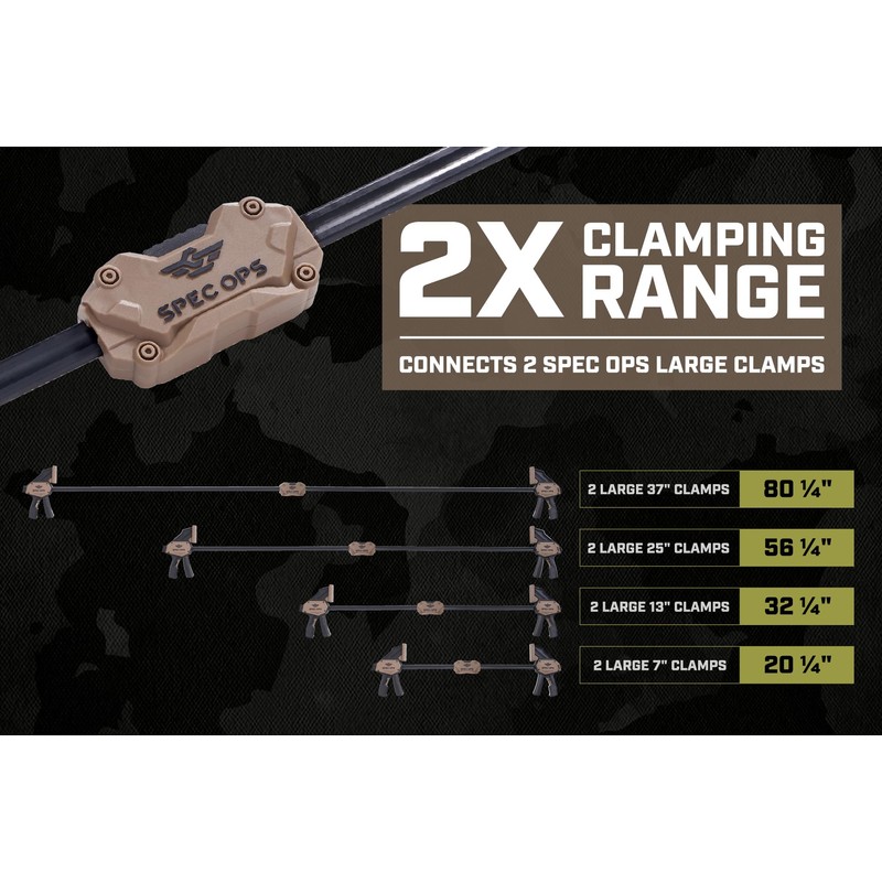 Spec Ops Clamp Coupler for Bar Clamp 2X Clamping Range