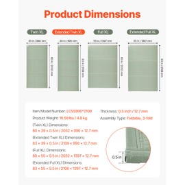 VEVOR Japanese Tatami Mat, Extended Twin XL - 39'' x 83'' Foldable Tatami Mattress, 100% Rush Grass, Japanese Floor Mattress with Non-Slip Backing & Fresh Scent, Tatami for Sleeping, Meditation, Yoga