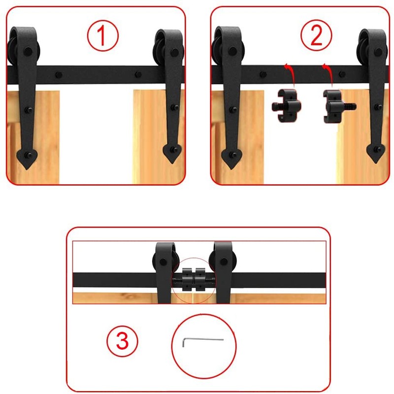 TOIMIOTOIM Sliding Barn Door Stopper Rail Stop for Single or