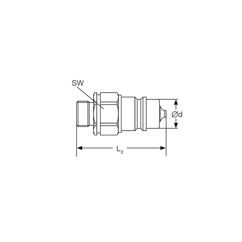 HMSTK-ST3-NV2-22CEL15-12S Push-in Coupling Plug for Quick Coupling BG 3 Male